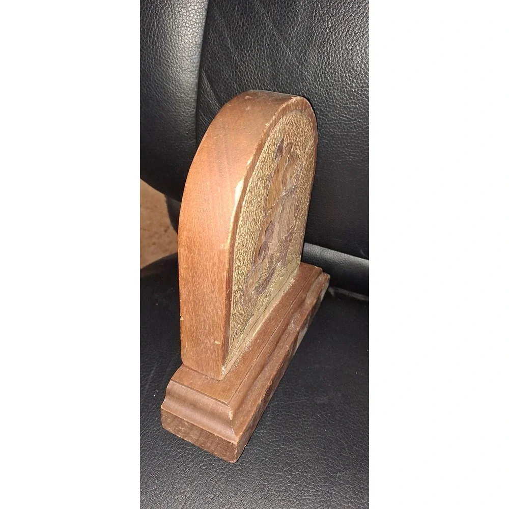 Hand Carved Wooden Bookends Pirate Ship May 1949
